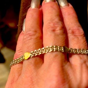 Sterling silver bracelet with hearts